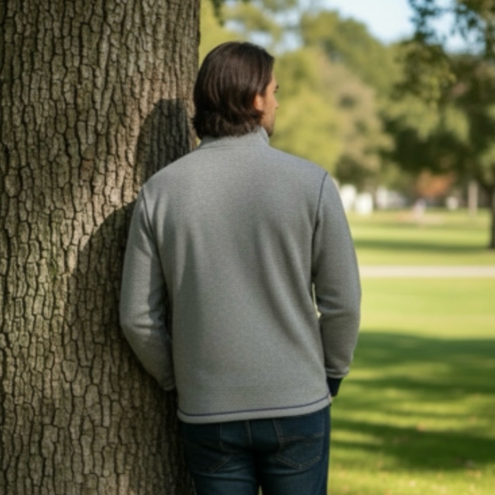 Michael Kors Heather Blue Sport Pullover - Picture 4 of 12
